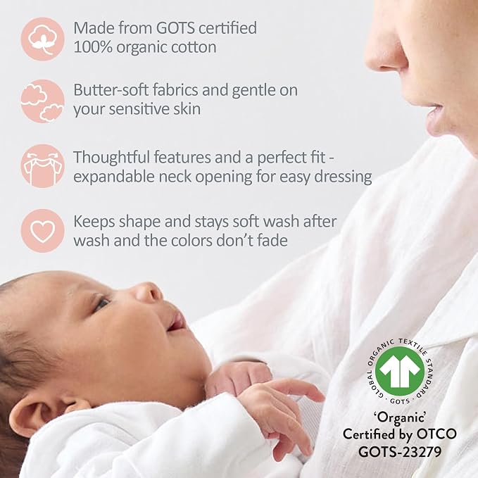 Butterblu Ashley 5-Pack Long Sleeve Ruffle Shoulder Bodysuits 100% Cotton | - Image 7