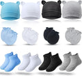 Syhood 4 Sets Baby Hat Mittens Socks Bear Ear by Syhood
