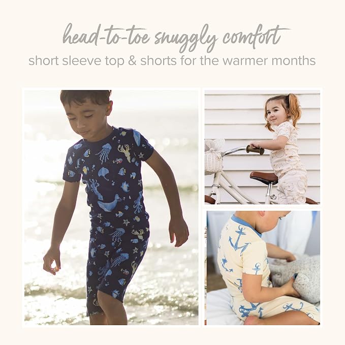 Burt's Bees Baby Unisex Organic Cotton Short Sleeve & Shorts PJ Set, 2-PC | - Image 3
