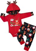 Fommy Newborn Baby Boy Clothes Plaid Letter Print Long Sleeve Hoodies + Long by Fommy