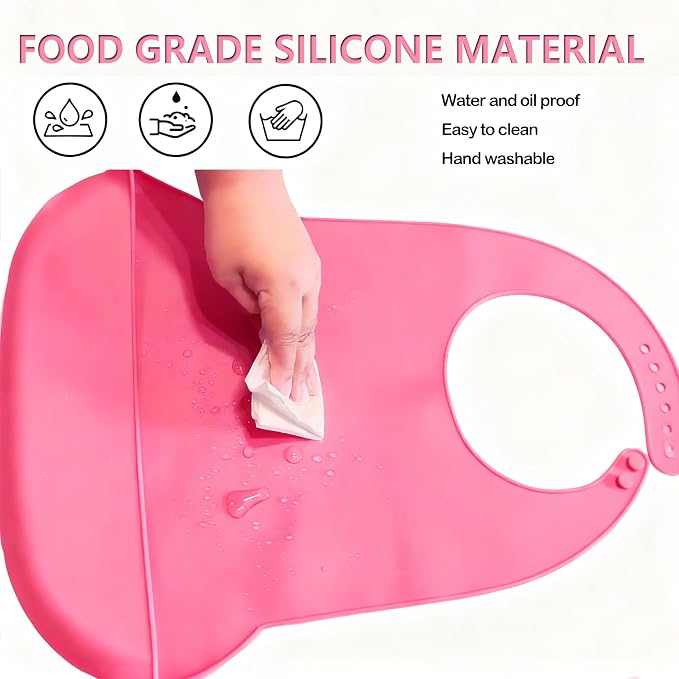 Silicone Adult Bib, Adjustable and Washable Bib - Image 7