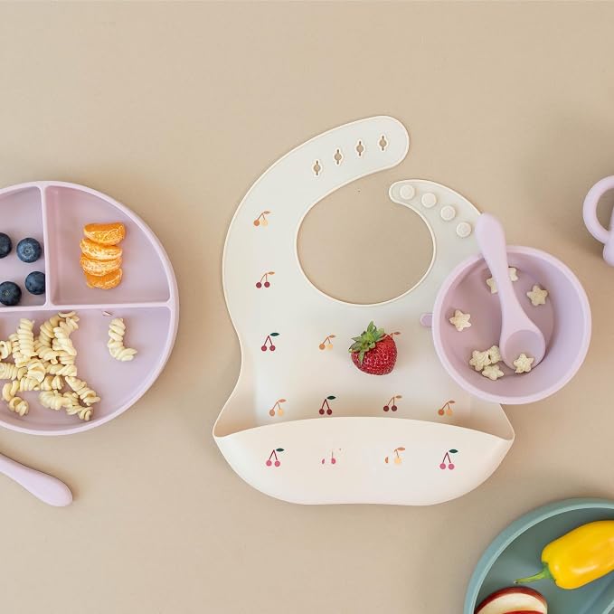 Kaya Silicone Baby Bib Pack of 2, BPA-Free Waterproof Food Catcher, Adjustable - Image 3