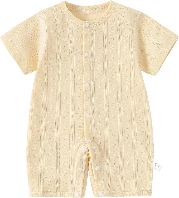 AMIYAN Unisex Baby Cotton Romper Boys Short Sleeve One-Piece Jumpsuit Infant by AMIYAN