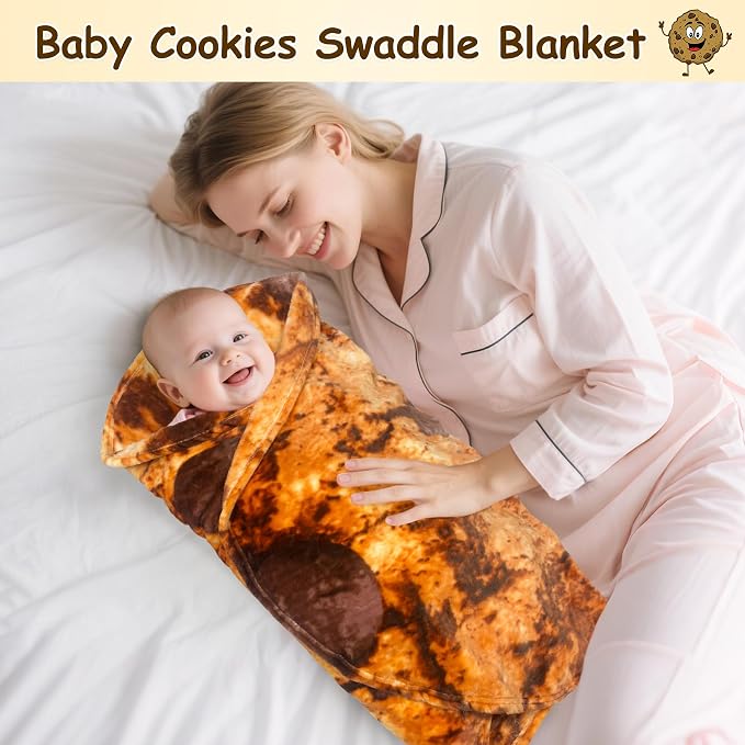 mermaker Cookies Baby Swaddle Blanket - Image 2