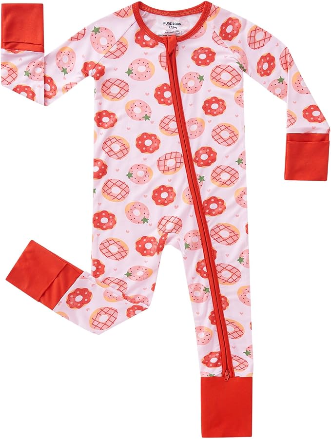 pureborn Baby Sleeper Viscose from Bamboo Zipper Footies 0-24 Months by pureborn