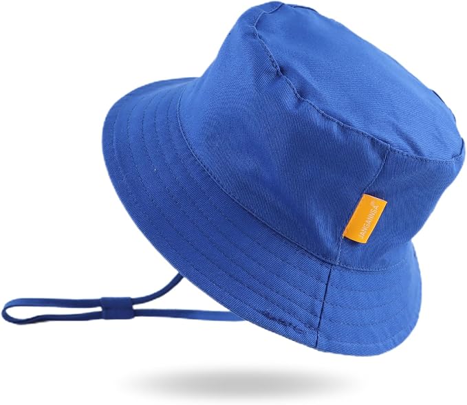 JANGANNSA Cotton Baby Sun Hat Infant Toddler Boys Girls Bucket Hats Summer Sun by JANGANNSA