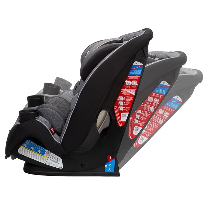 Safety 1st Grow and Go All-in-One Slim Convertible Car Seat, Rear Facing, 5-40 lbs, Forward Facing (30–65 lbs), High Back Booster Seat 40-100 pounds, Shadow