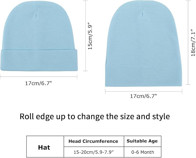DRESHOW BQUBO 6 Pack Baby Beanie Hats - Image 3