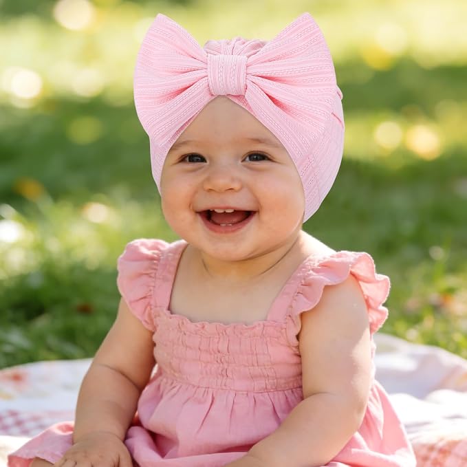 Cinaci 6 Pack Nursery Hospital Caps Bonnets Beanies Headwraps Turban Hats - Image 5