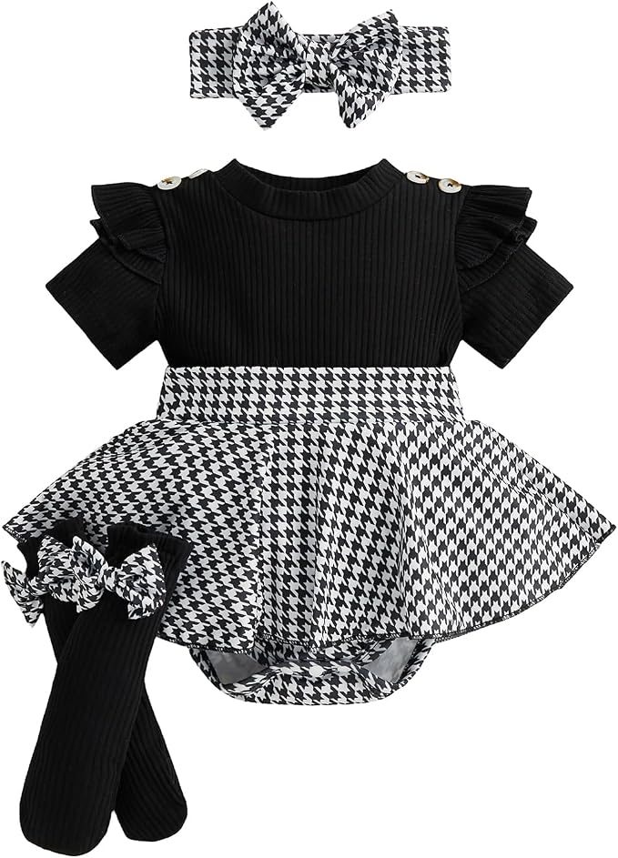 Giraropa Newborn Baby Girl Clothes Smocked Bubble Romper Dress + Socks + by Giraropa