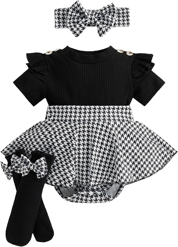 Giraropa Newborn Baby Girl Clothes Smocked Bubble Romper Dress + Socks + by Giraropa