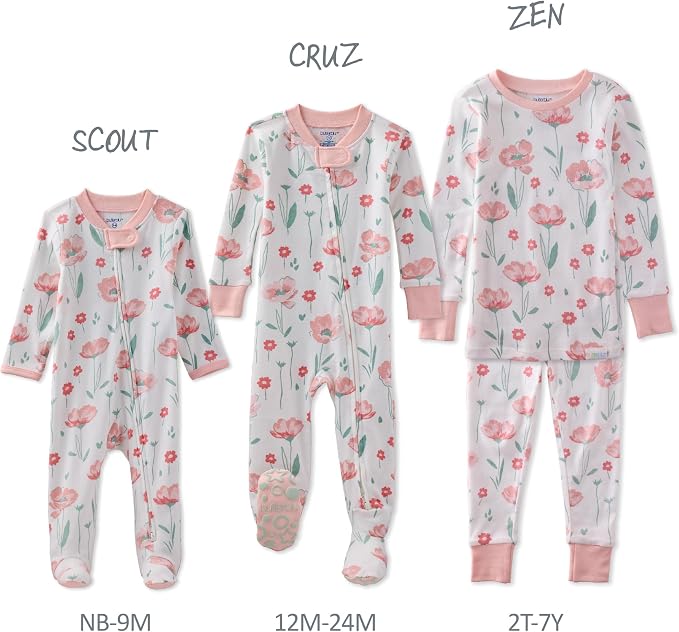 Butterblu Scout Sleep & Play 100% Organic Cotton Footed Zip Front PJs | GOTS - Image 5
