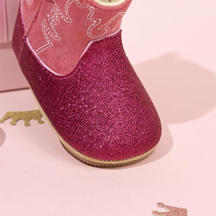 Meckior Baby Girls Cowboy Tassel Boots Side Zipper Moccasins Soft Bottom - Image 7