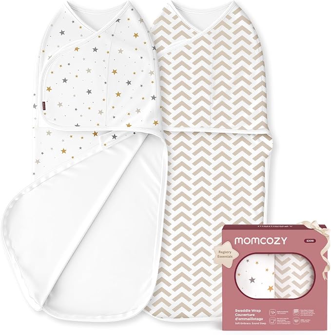Momcozy Swaddles for Newborns, Quiet Fastener Swaddle for Infant 0-3 Months | by Momcozy
