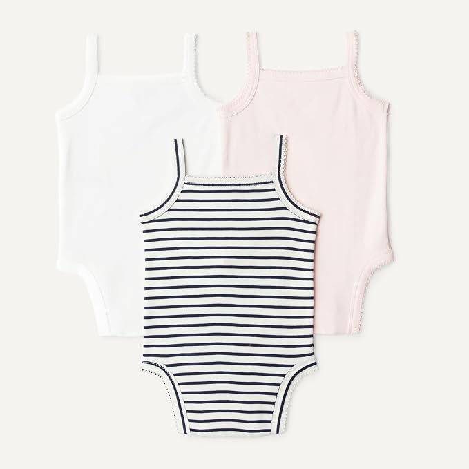 Amazon Essentials Baby Girls' Cotton Sleeveless Bodysuits, Baby Clothes - Image 3