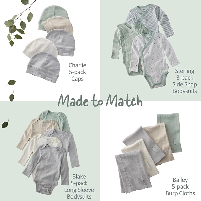 Charlie 5-Pack Caps 100% Organic Cotton Beanie Hats | GOTS certified Organic - Image 5