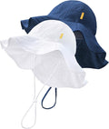 HONGTEYA Baby Sun Hat Wide Brim Adjustable Toddler Beach Bucket Hat | Soft by HONGTEYA
