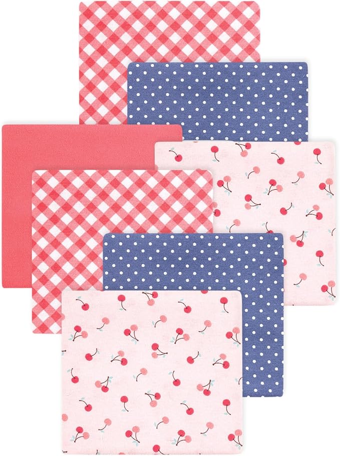 Little Treasure Hudson Baby Cotton Poly Flannel Receiving Blankets Multipack by HudsonBaby