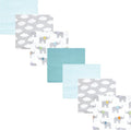 Hudson Baby Unisex Baby Cotton Flannel Receiving Blankets Bundle, Teal Elephant by HudsonBaby