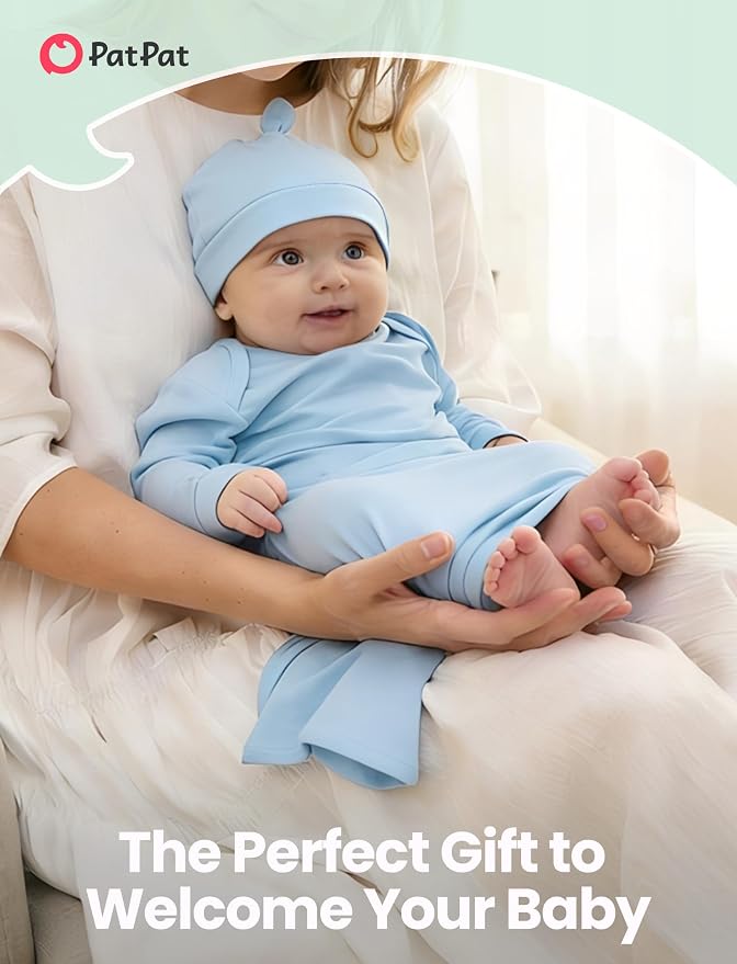 PATPAT Baby Sleeper Gown with Hat - Image 2