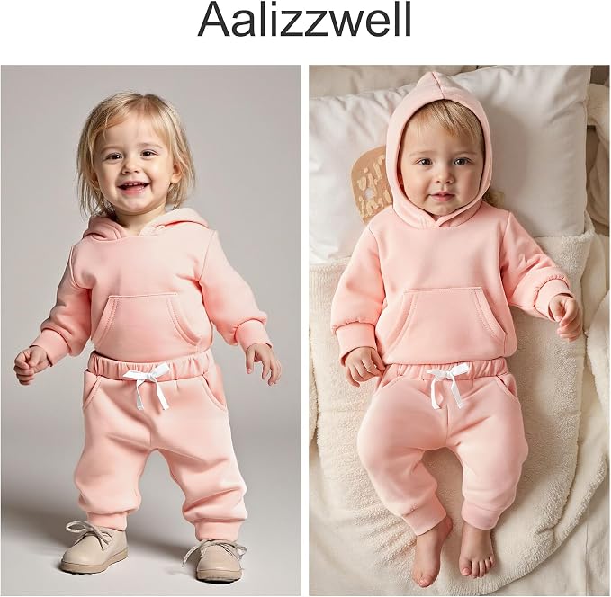 Aalizzwell Infant Baby Winter Hoodie Outfit - Image 2