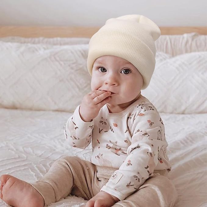 DRESHOW BQUBO 3 Pack Baby Beanies Toddler Kids Winter Hats Soft Knit Hat - Image 3
