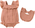 YOUNGER TREE Baby Girl Romper 100% Cotton Ruffle Sleeveless Summer Outfit by YOUNGERTREE