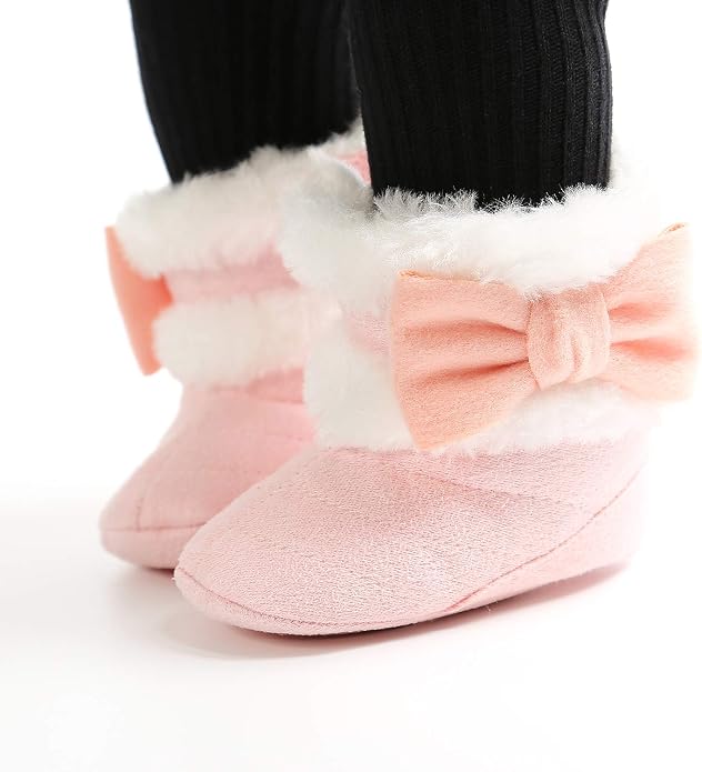 Ohwawadi Infant Baby Boots Boys Girls Cozy Fleece Slippers Snow Boots Winter - Image 2