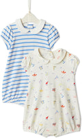 Amazon Essentials x Sofia Grainge Baby Girls' Cotton Short Sleeve Romper by AmazonEssentials
