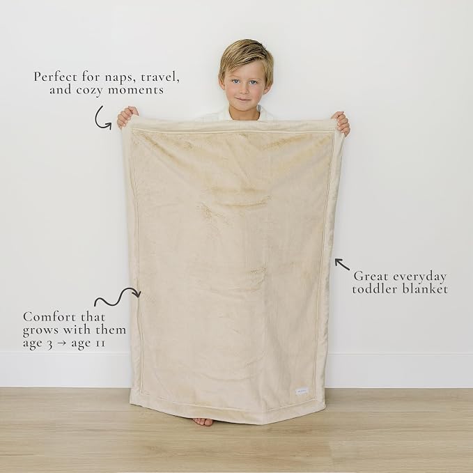 Saranoni Luxury Kids Blanket Plush Soft Teen Comfort Ivory 40x60 | Ultra-soft - Image 2