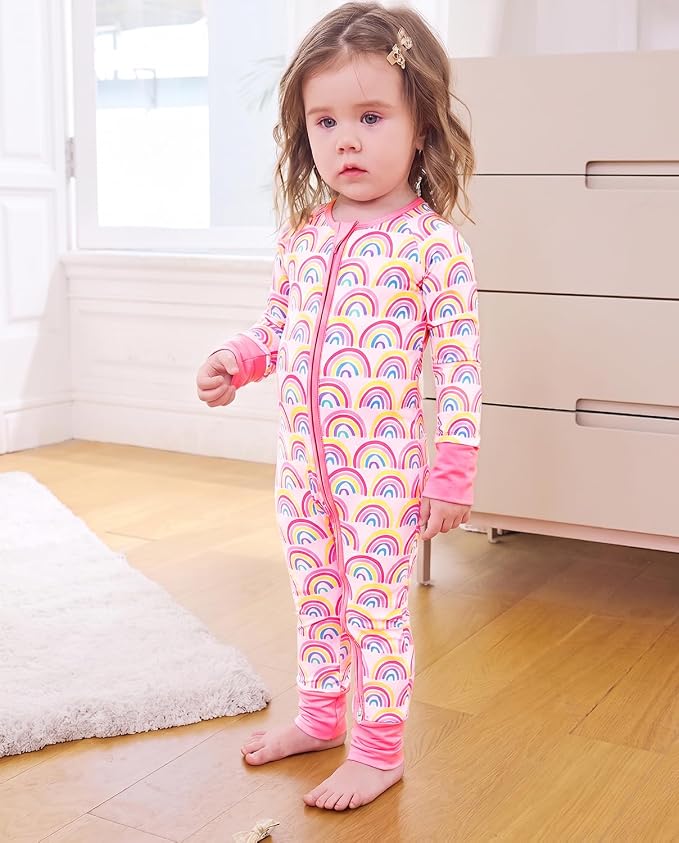 babee Reshinee Viscose derived from bamboo Baby Pajamas Convertible Footie - Image 3