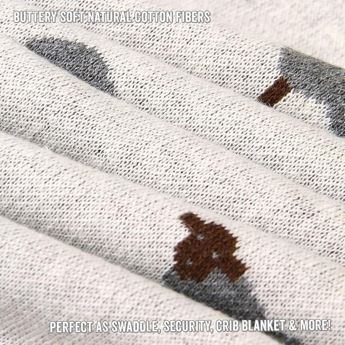 Luxury Cotton Knit Swaddle Baby Blanket - Image 5