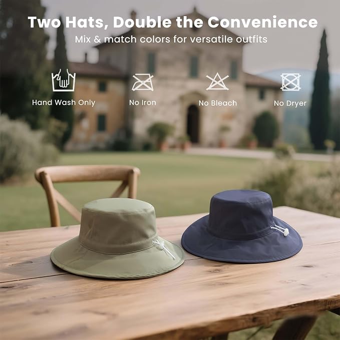 Konssy 2-Pack Muslin Baby Sun Hats - Image 6