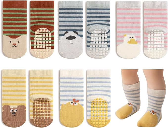 Exegawe Toddler Non Slip Socks, Cute Baby Socks by Exegawe