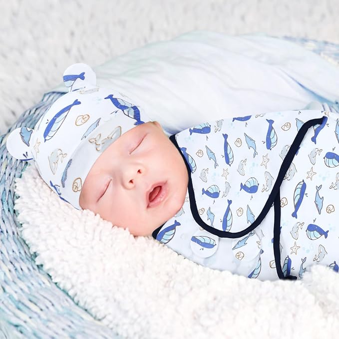 Dizila 2 Sets Adjustable Soft Cotton Blend Newborn Infant Baby Girl Boy - Image 5