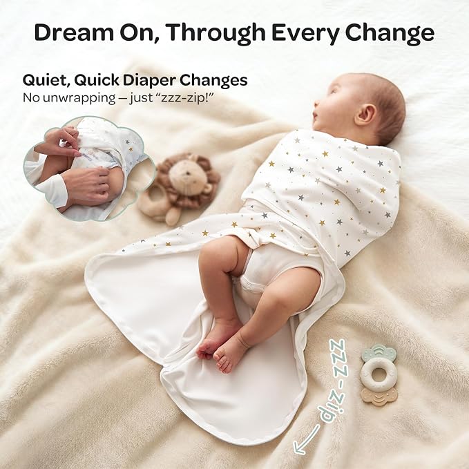 Momcozy Swaddles for Newborns, Quiet Fastener Swaddle for Infant 0-3 Months | - Image 5