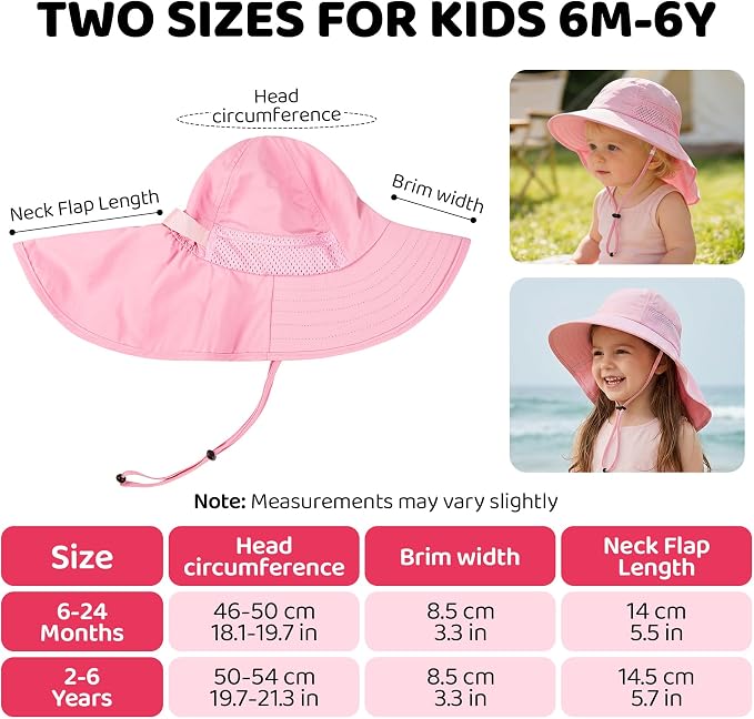Baby Sun Hat with Neck Flap UPF 50+ - Image 6