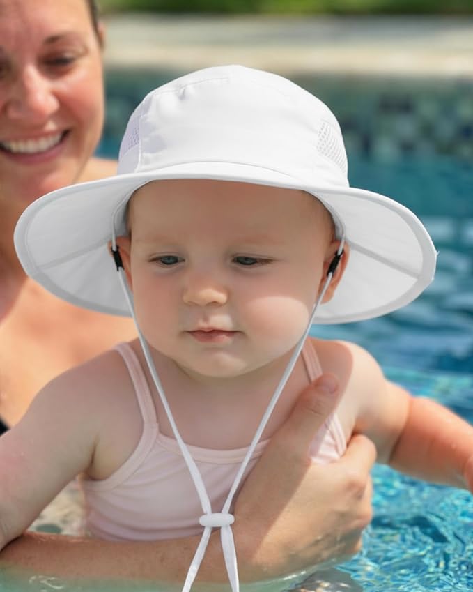 HONGTEYA 2 Pack Baby Sun Hat Infant Toddler Boys Girls Sun Protection Bucket - Image 5