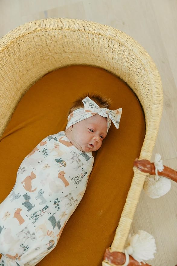 Copper Pearl Swaddle Blankets for Newborns | Soft Stretchy Receiving Blankets - Image 4