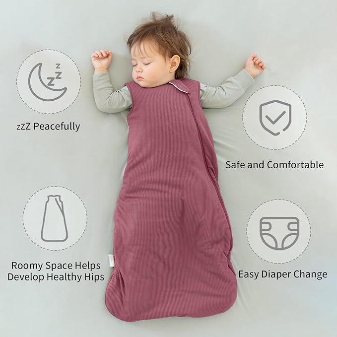 Rayon Made from Bamboo Toddler Sleep Sack with Feet 3t-4t 1.0 Tog Breathable Sleep Sack 36-48 Months Ultra Soft Baby Wearable Blanket with Legs Unisex Sleeping Bag with 2-Way Zipper