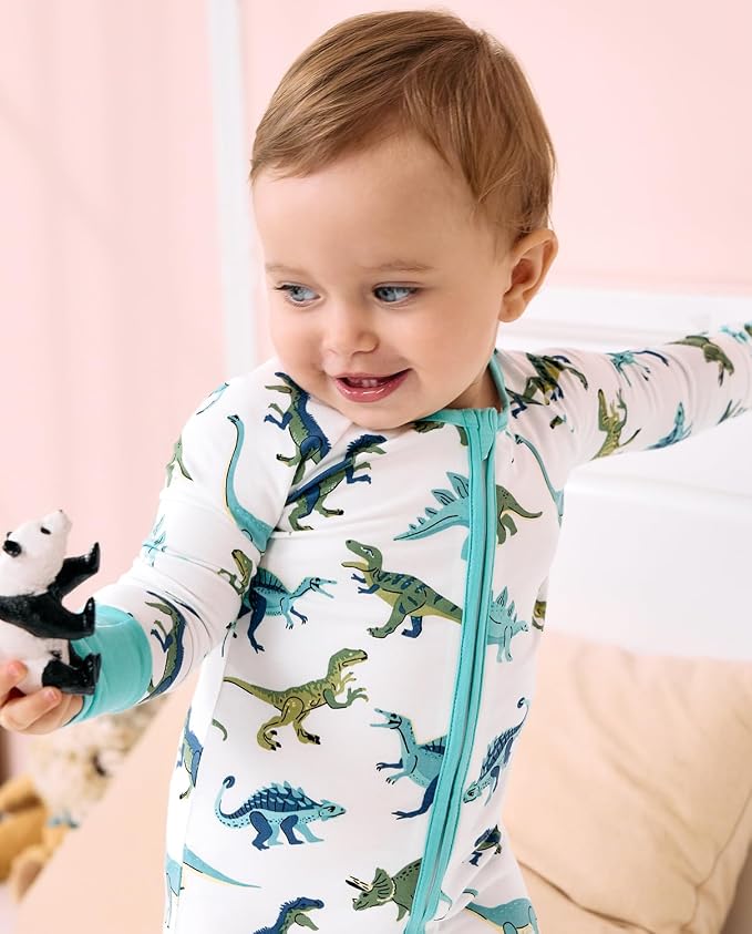 babee Reshinee Bamboo Viscose Baby Footie Pajama, Zipper Sleeper Boys Girls - Image 2