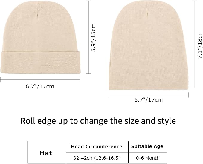 DRESHOW BQUBO 6 Pack Baby Beanie Hats - Image 5