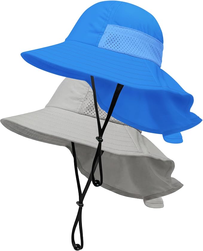 Toddler Baby Sun Hat Kids Summer Beach Essentials Adjustable Beach Hats by HONGTEYA