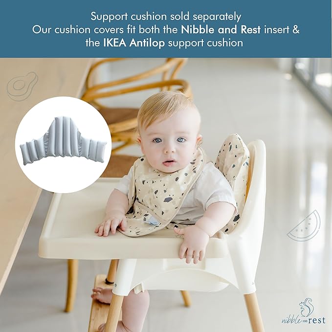 Nibble and Rest Highchair Insert Cover, Compatible for IKEA Antilop Highchair, High Chair Accessories Stain-Proof and Wipeable Insert Cover (Cushion NOT Included)(Botanical)