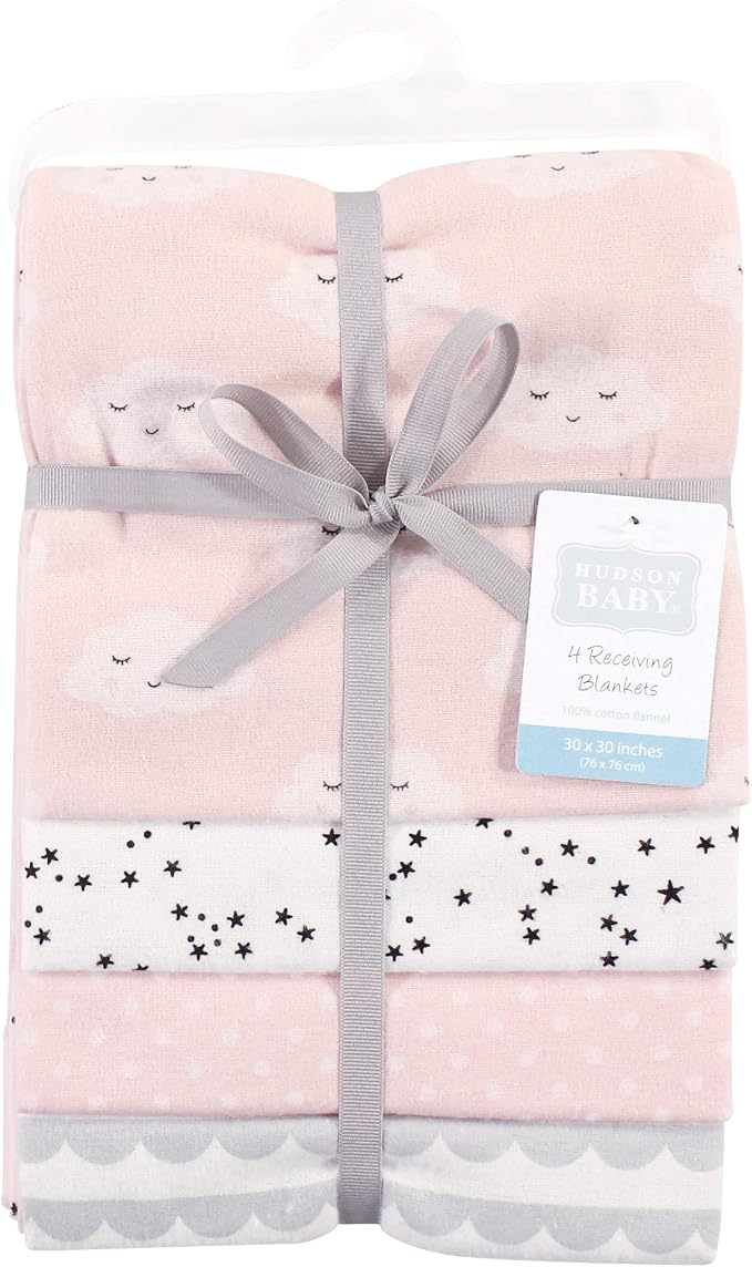 Hudson Baby Unisex Baby Cotton Flannel Receiving Blankets, One Size - Image 2