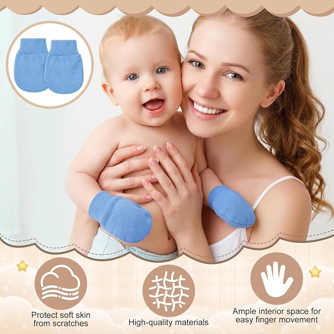 Geyoga 24 Pairs Newborn Baby Mittens No Scratch - Image 5