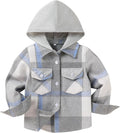 YOUNGER STAR Toddler Kids Boys Girls Flannel Hooded Plaid Shirt Button Baby Red by YOUNGER+STAR