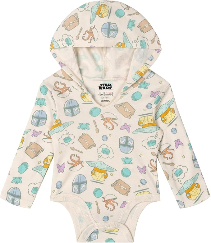 STAR WARS Baby 3 Pack Hooded Cosplay Bodysuits Newborn to Infant Sizes - Image 2