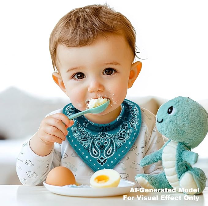 10 Pack Baby Triangle Bandana Bibs - Image 4
