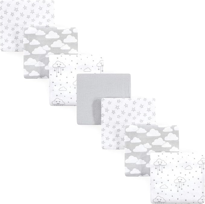 Hudson Baby Unisex Baby Cotton Flannel Receiving Blankets Bundle, One Size by HudsonBaby
